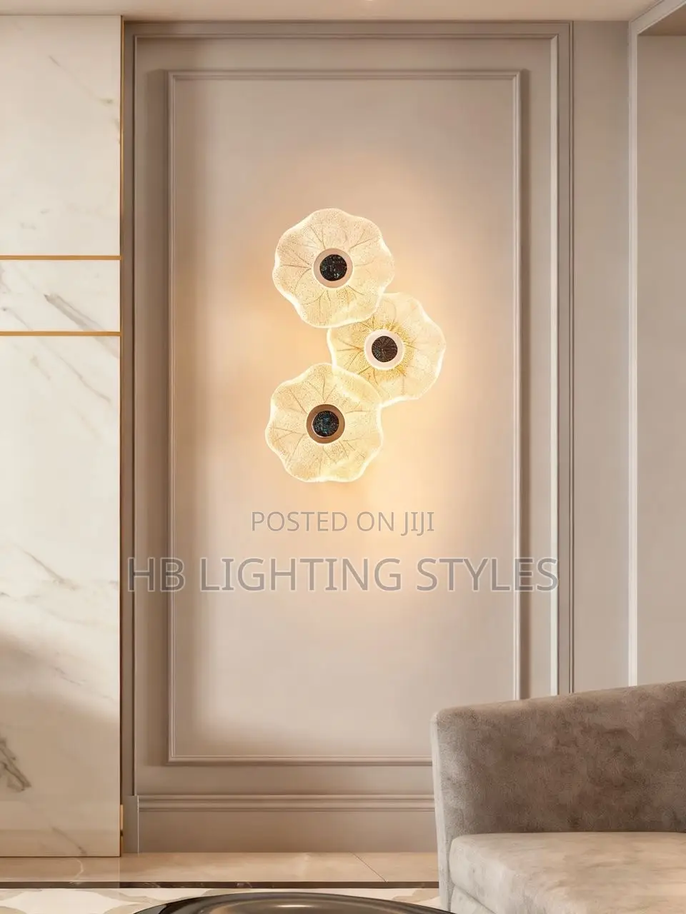 Vintage Art Design Flower Metal Glass LED Wall Light