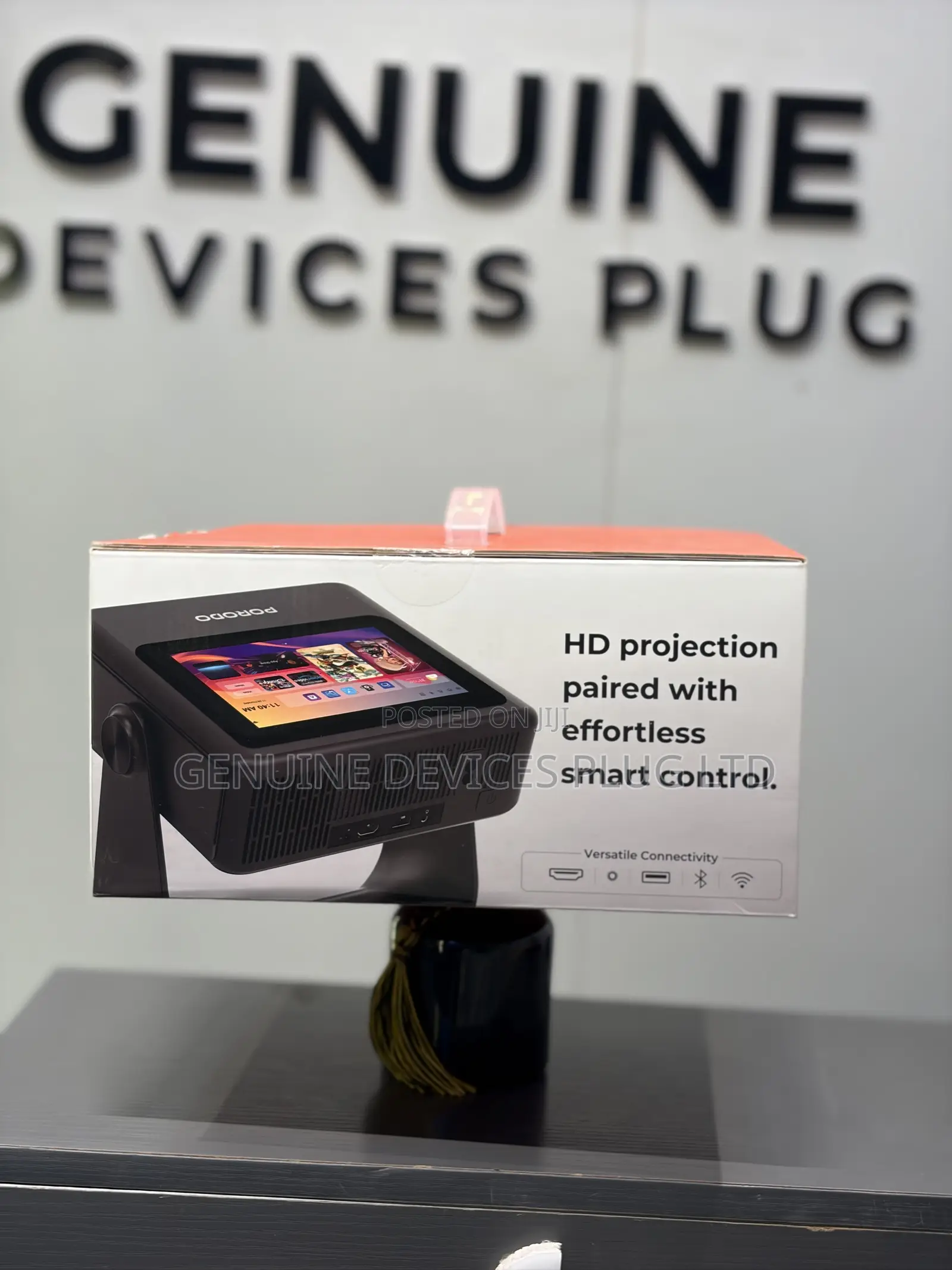 Porodo Smart HD Projector 250" With WiFi and Bluetooth, Smart Tablet