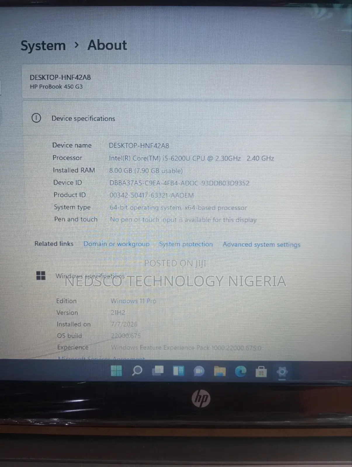 Laptop HP ProBook 450 G3 8GB Intel Core i5 HDD 500GB