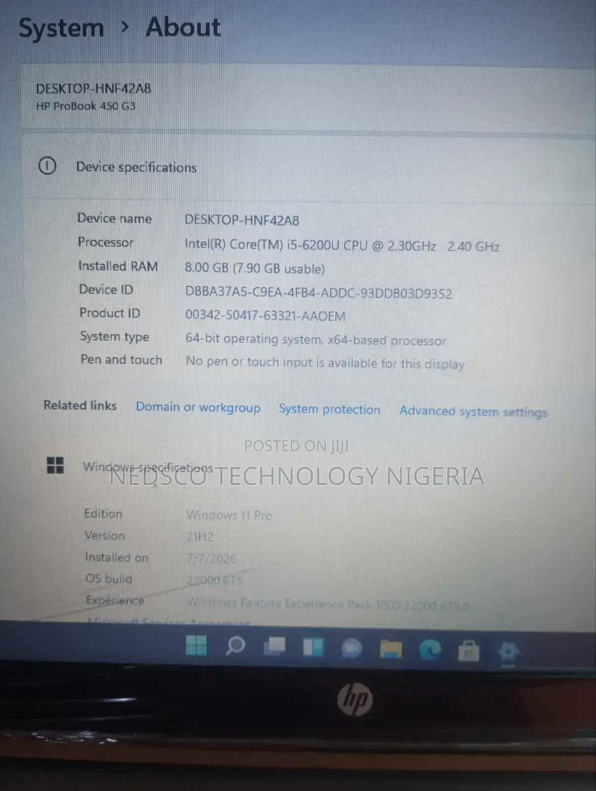 Laptop HP ProBook 450 G3 8GB Intel Core i5 HDD 500GB