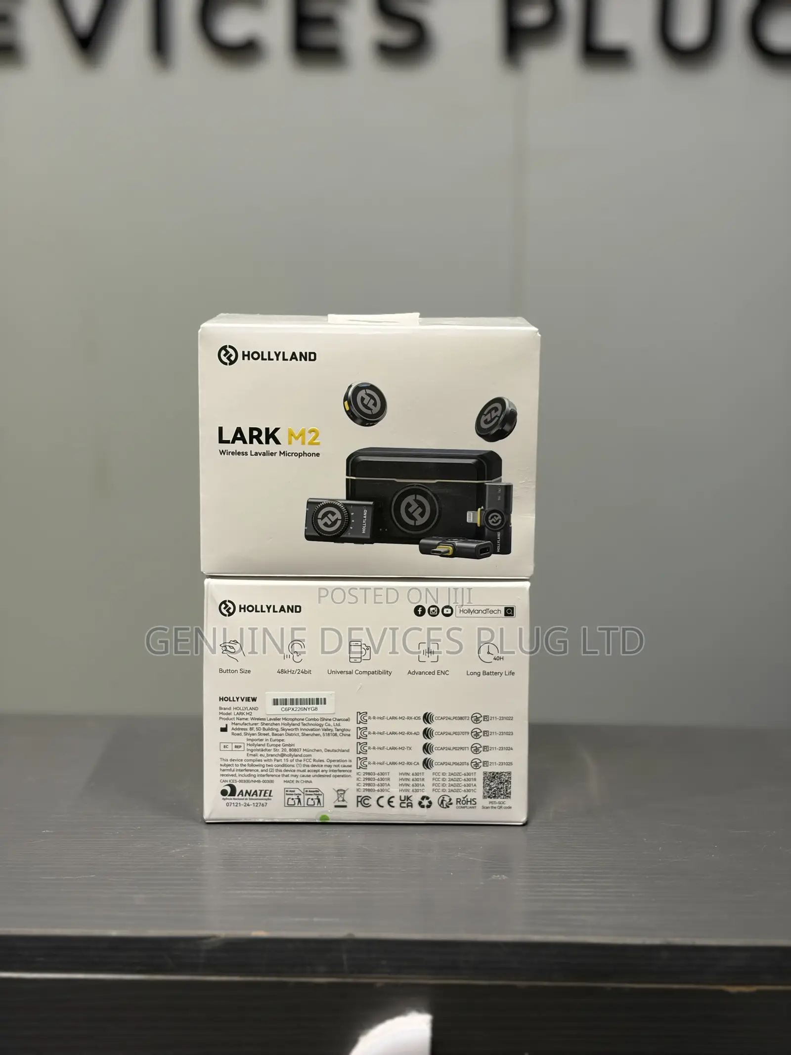Hollyland Lark M2 Wireless Microphone for iPhone/Camera/Android/PC,