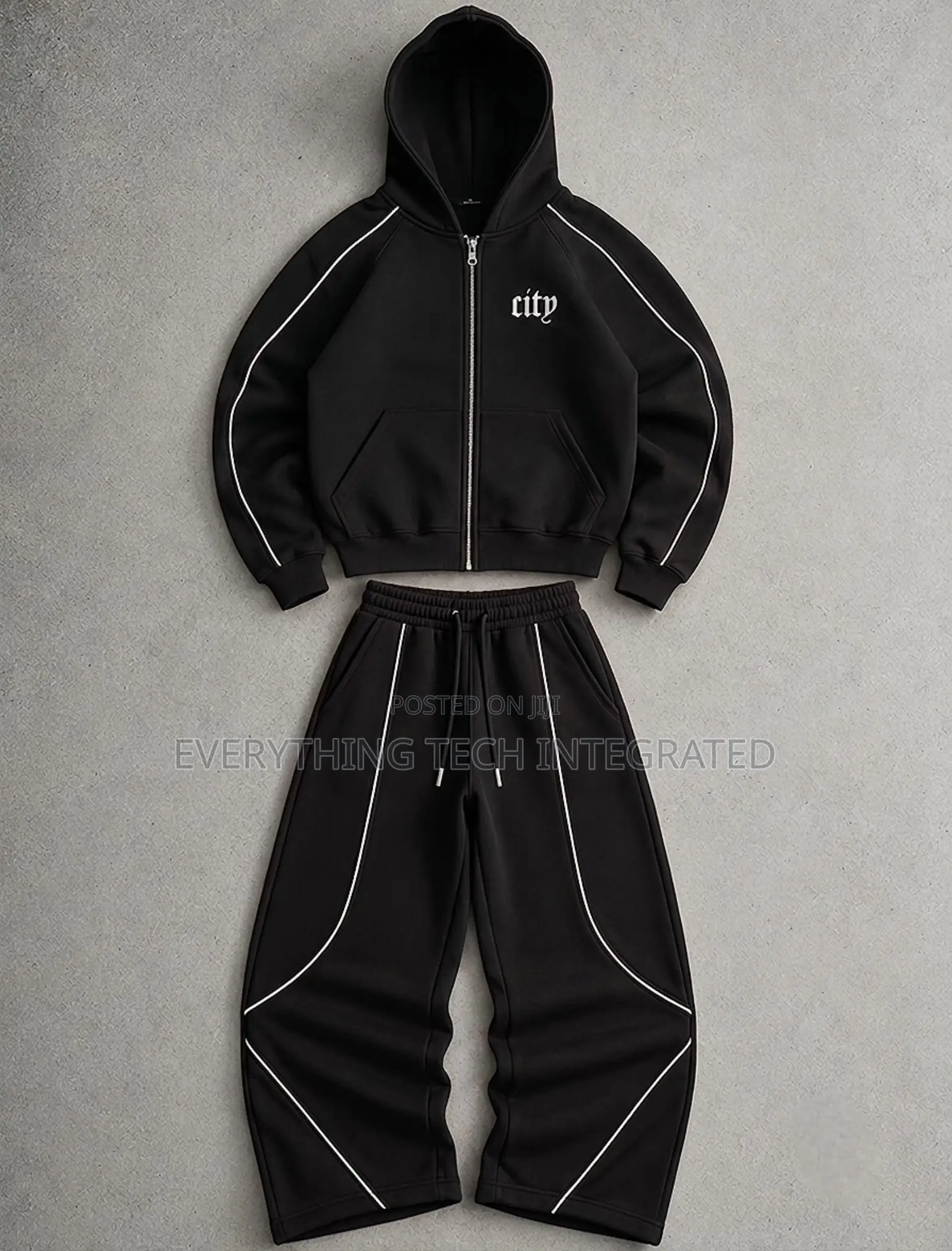 City Stripe Quality Hoodie and Joggers Pant