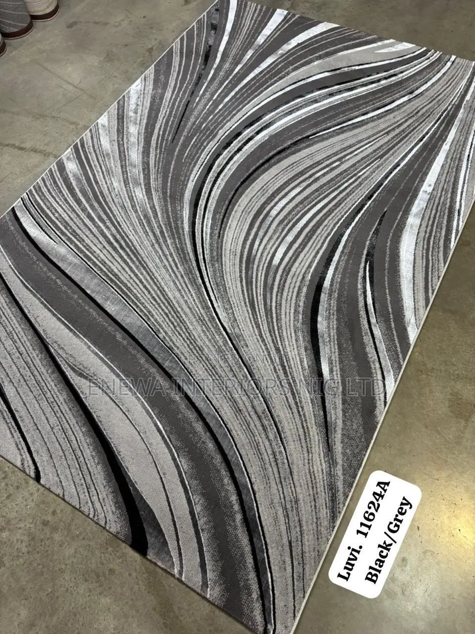 8by11ft Grey and Black Color Rug Carpet
