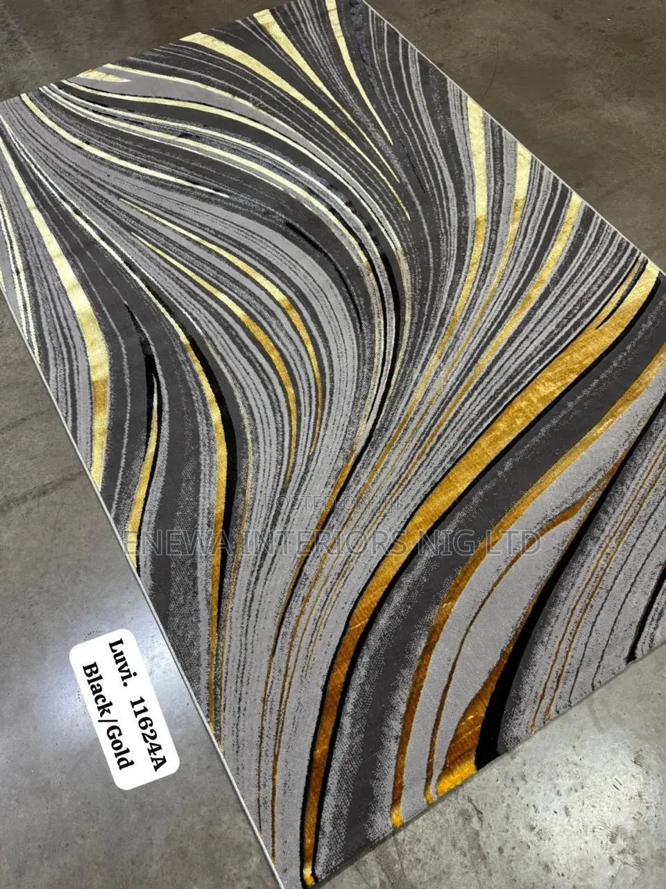 G8by11ft Grey and Gold Colored Turkish Center Rug Carpet