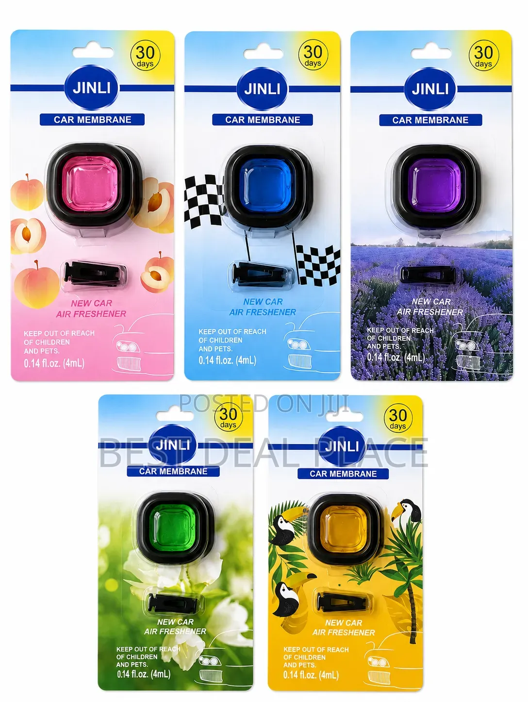 JINLI Car Vent Air Freshener – Long-Lasting Car Perfume, 30 Days 5pcs