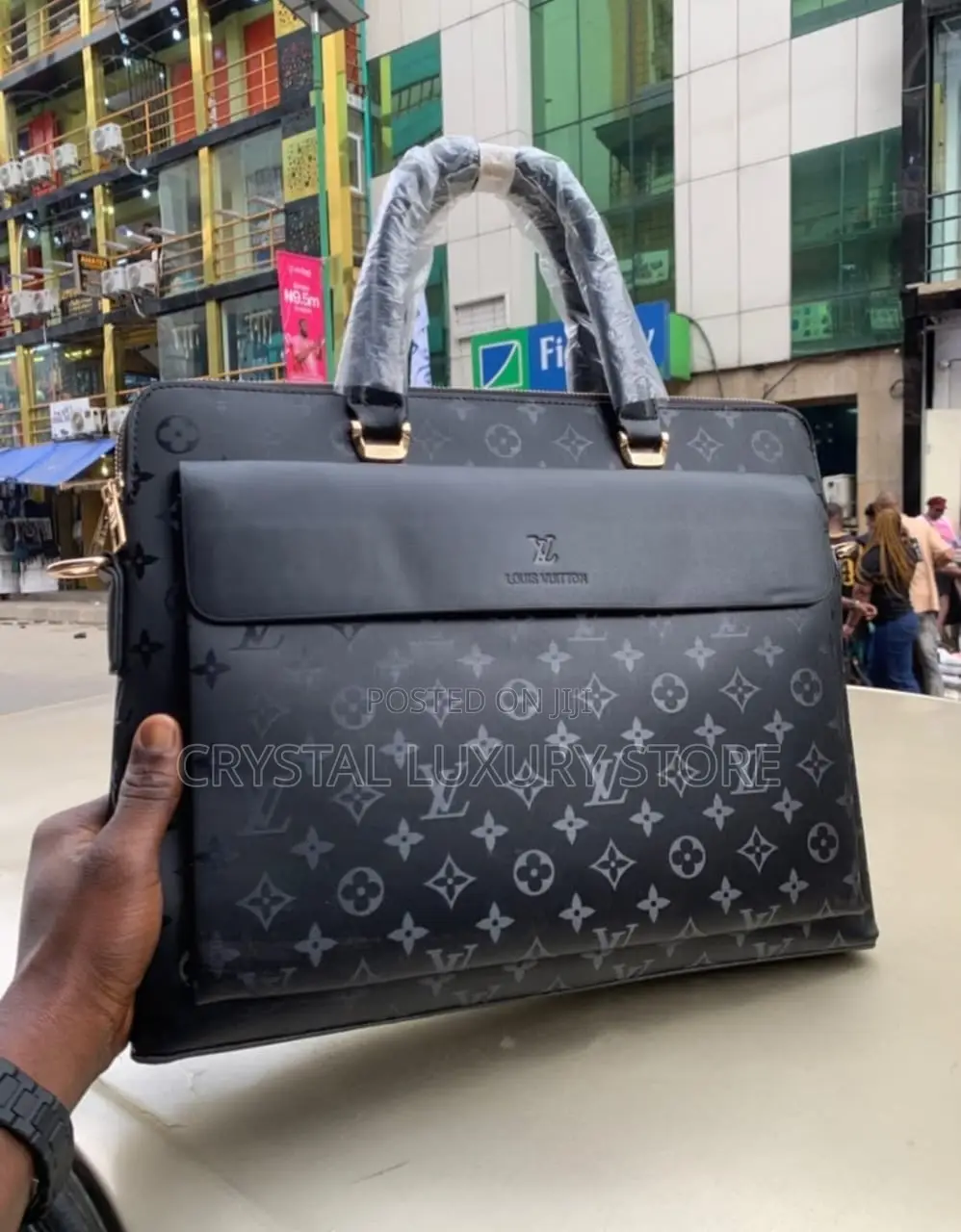 Louis Vuitton Quality Luxury Men Genuine Leather Laptop Bag