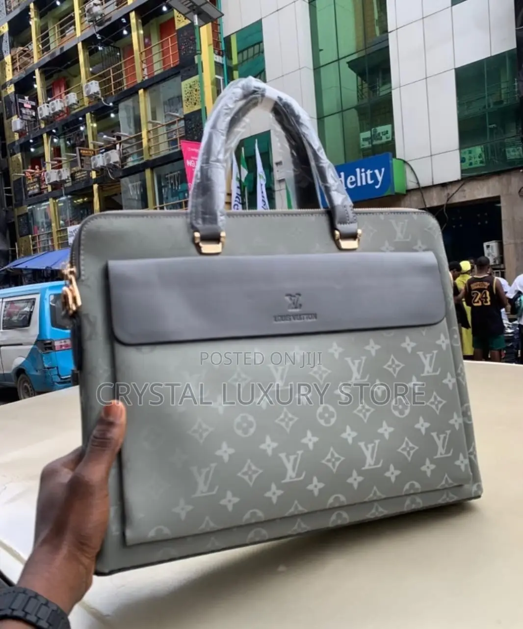 Louis Vuitton Quality Luxury Men Genuine Leather Laptop Bag