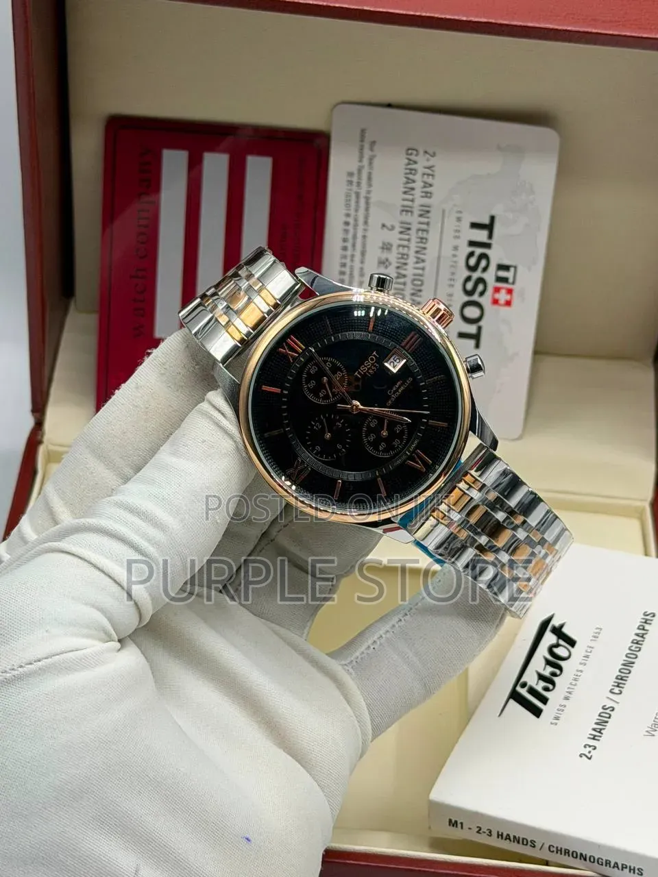 Tissot Chronograph Men's Wristwatch Steel Strap