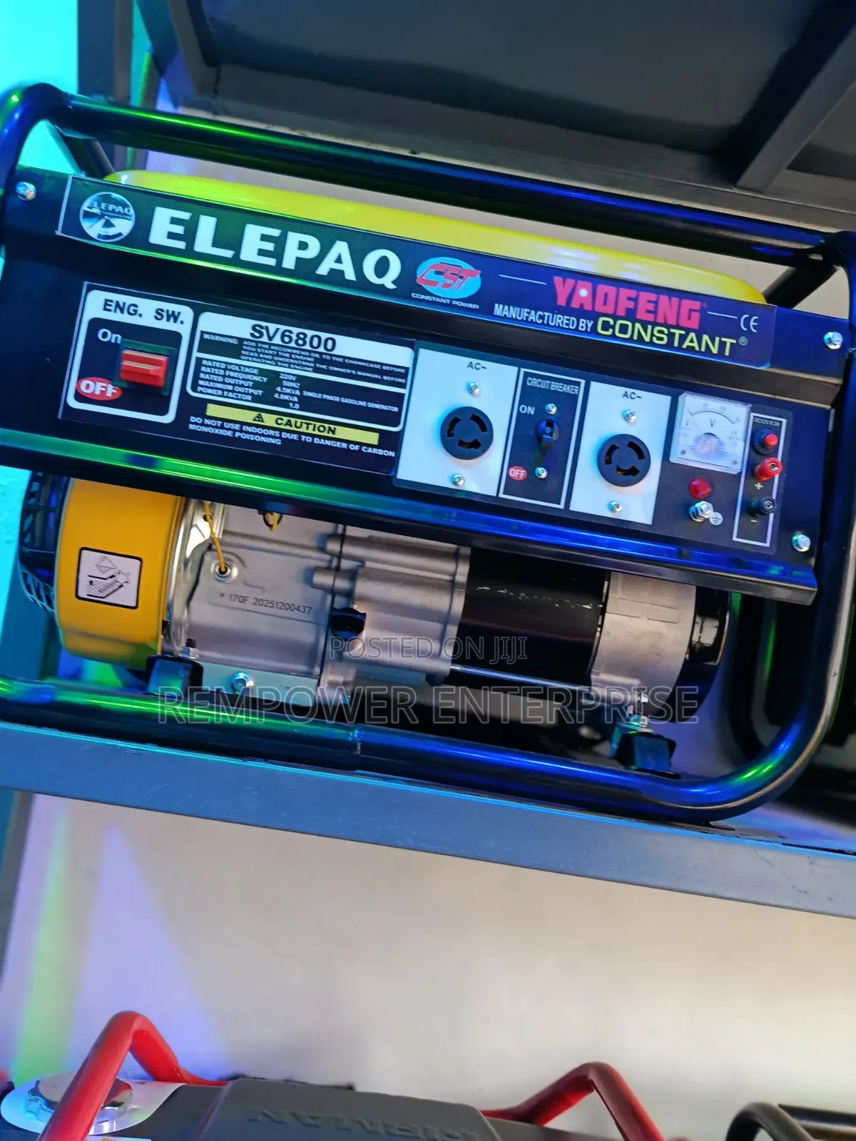 {}Elepaq Constant Manual Generator 4.5kva