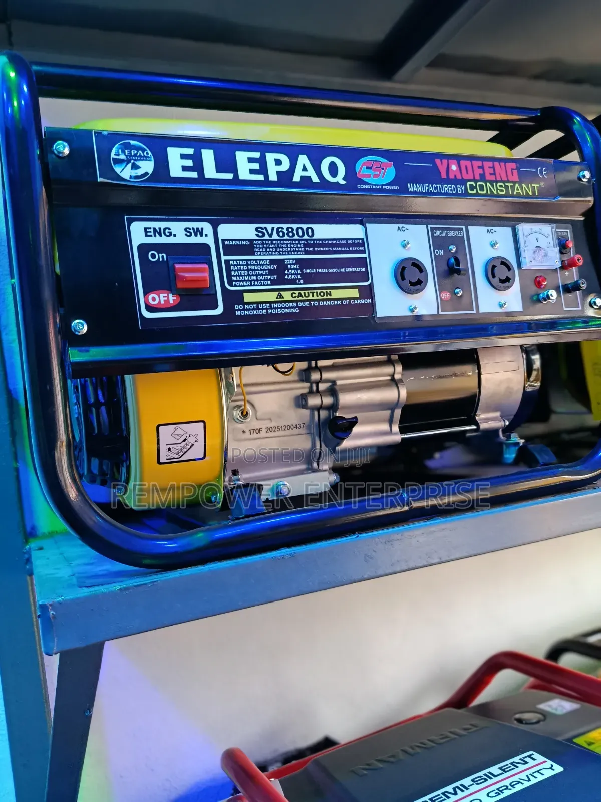 {}Elepaq Constant Manual Generator 4.5kva