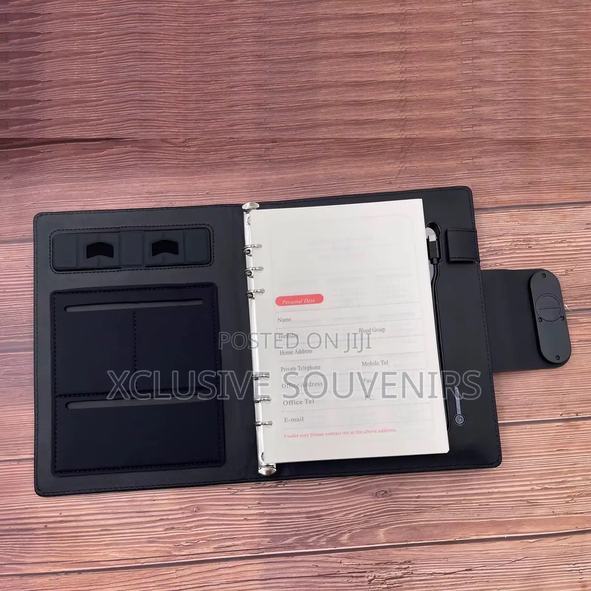 Business Wireless Charging Notebook With Power Bank and USB Drive
