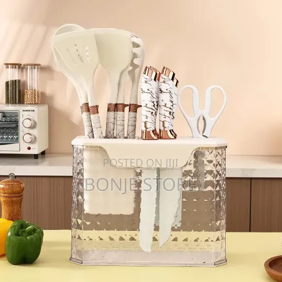 16-Piece Heat-Resistant Silicone Kitchen Utensil Knife Set
