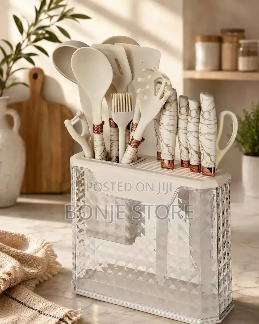 16-Piece Heat-Resistant Silicone Kitchen Utensil Knife Set