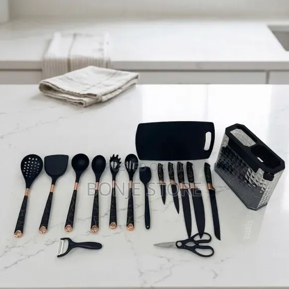 16-Piece Heat-Resistant Silicone Kitchen Utensil Knife Set