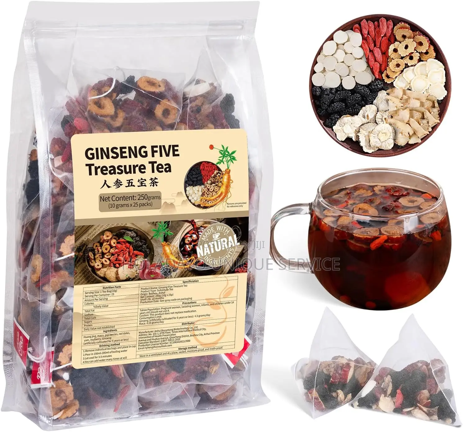 Ginseng Five Treasures Tea