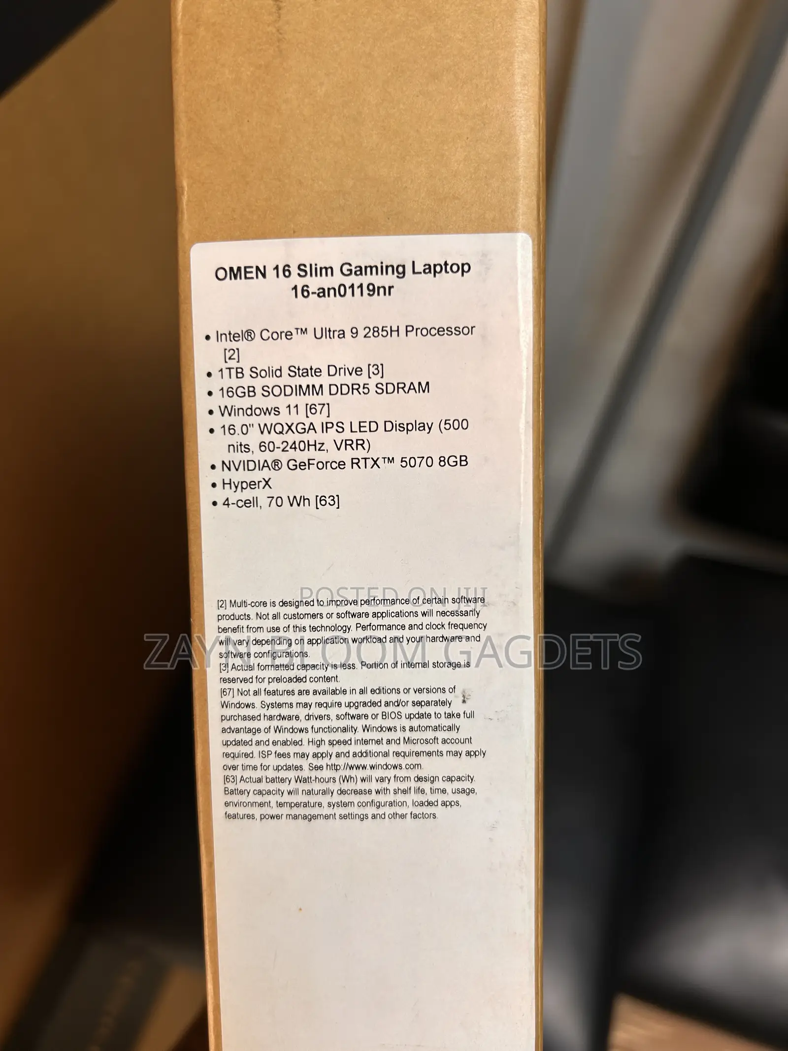 New Laptop HP Omen 16 16GB Intel Core Ultra 9 SSD 1T