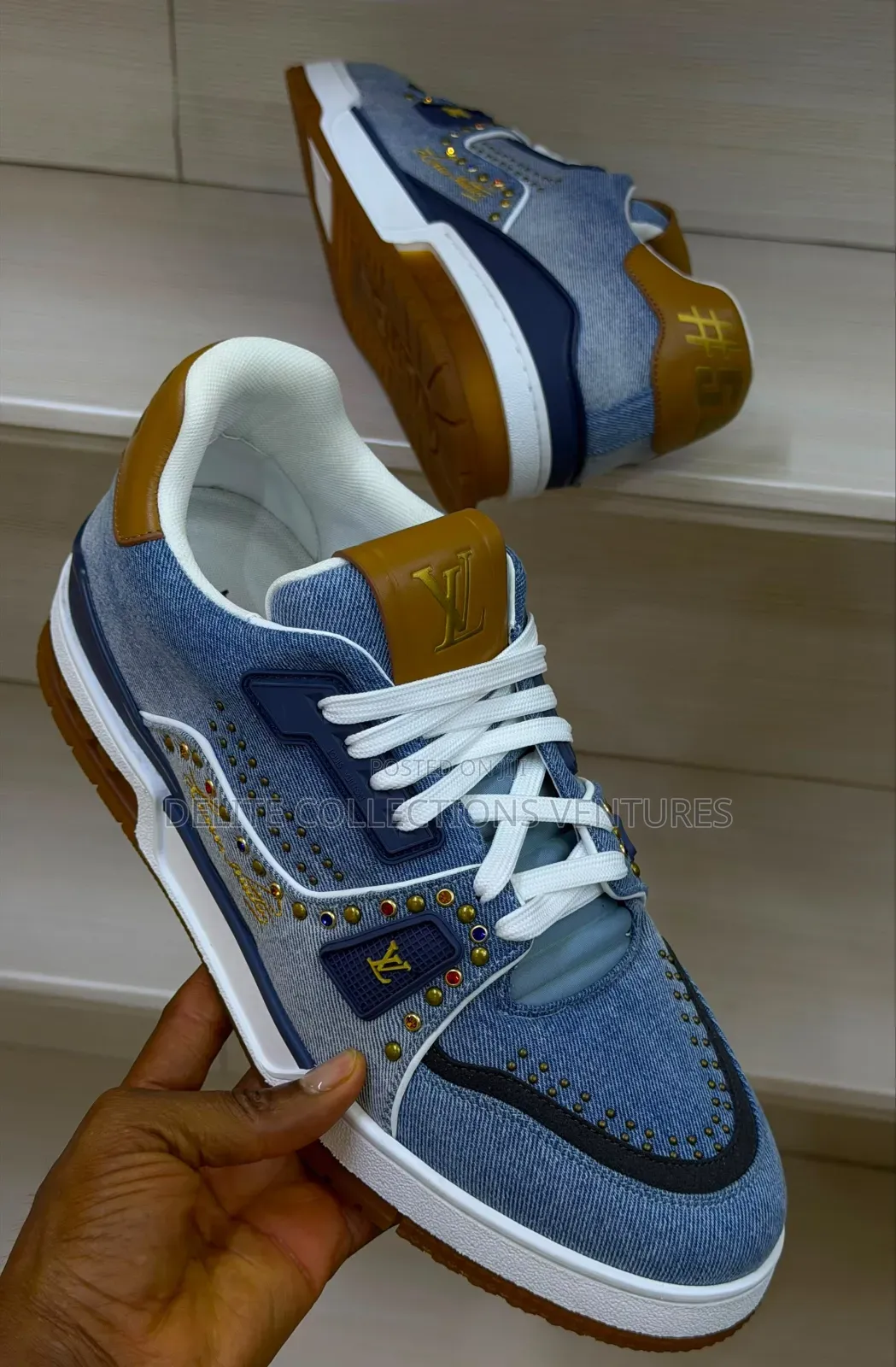 Jeans Design Louis Vuitton Sneakers Available in Store