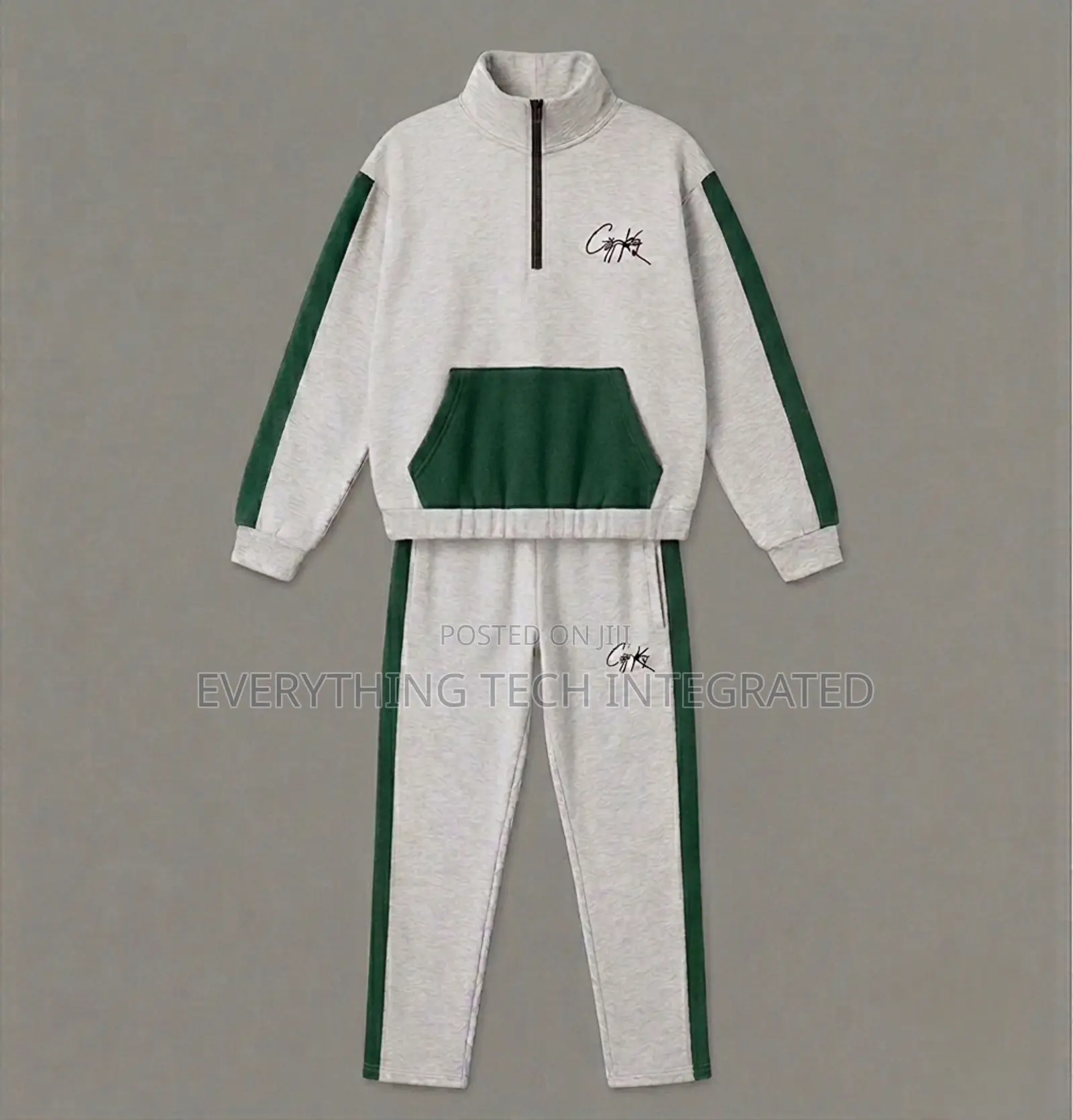 Quarter Zip Pullover Sweatshirt With Joggers Pant