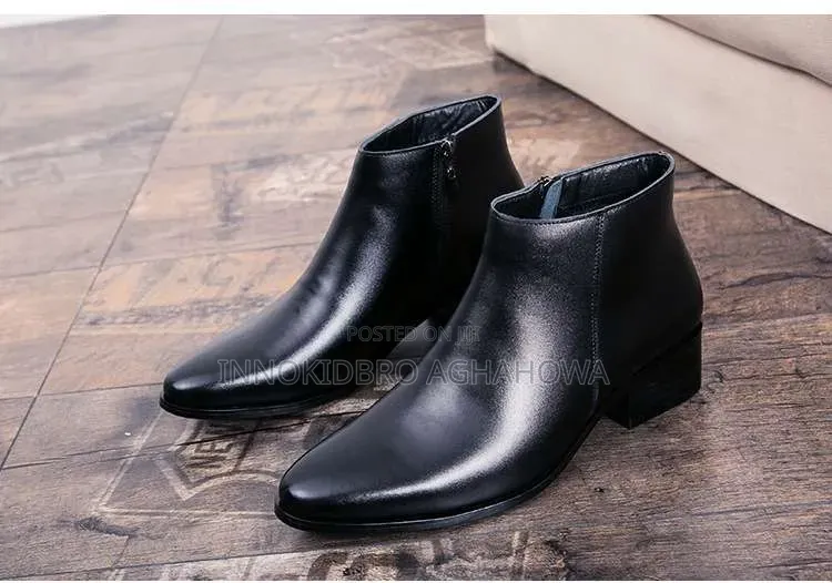 Premium British/Korean Zip Up Chelsea Boots With Pointed Toe.
