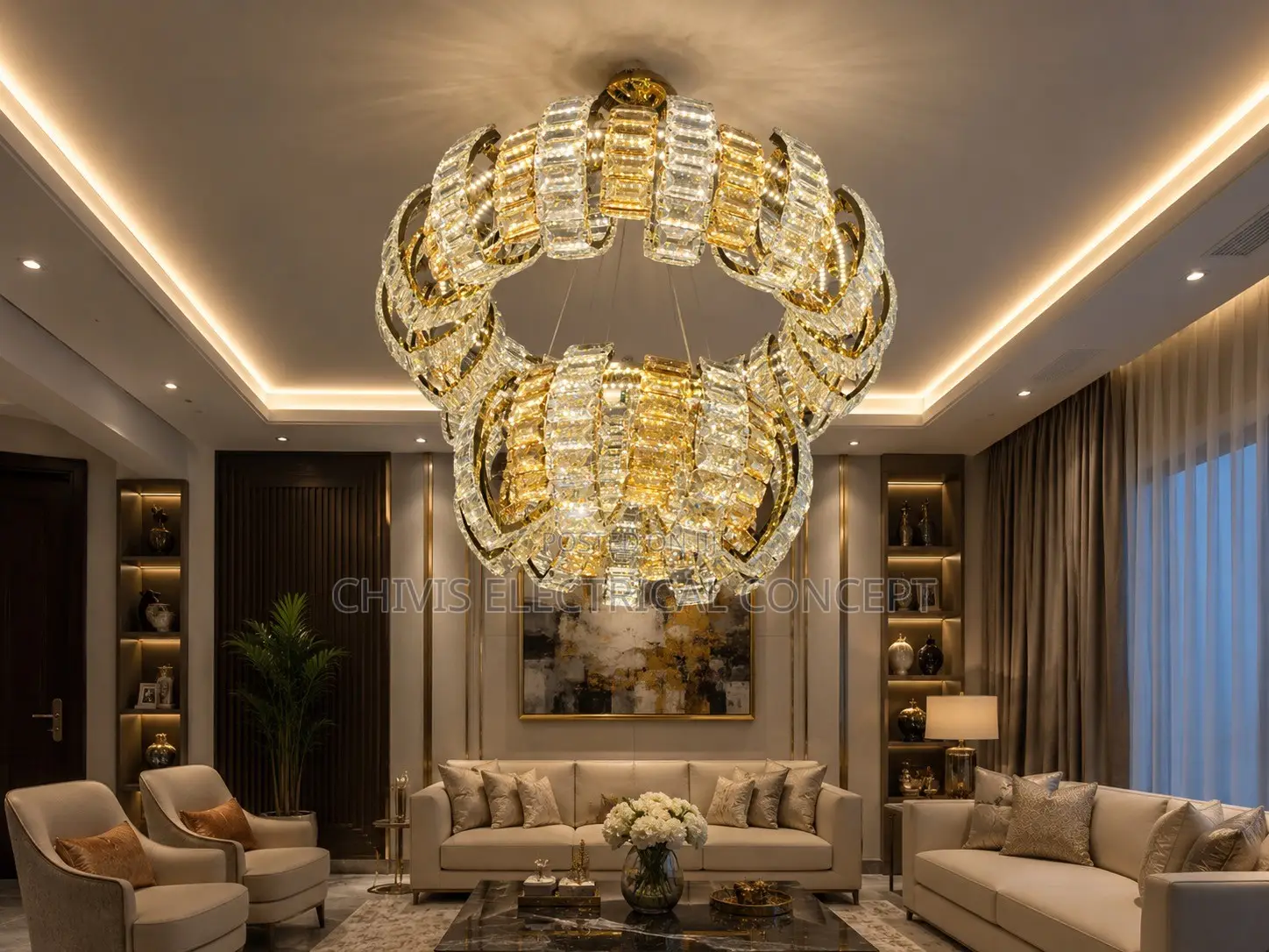 Luxury Dropping Crystal Nordic Chandelier