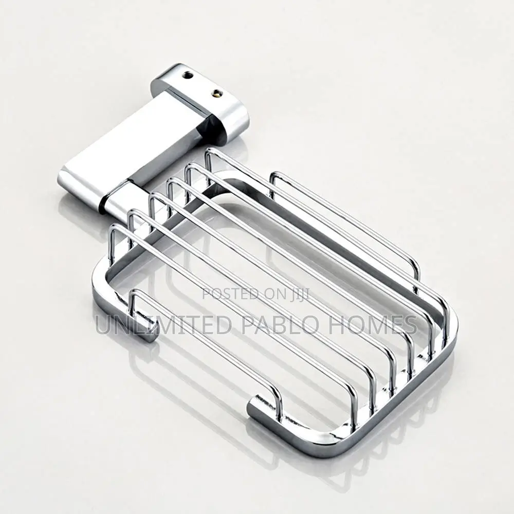 Chrome Soap Dish Holder Rack for Bathroom Toilet