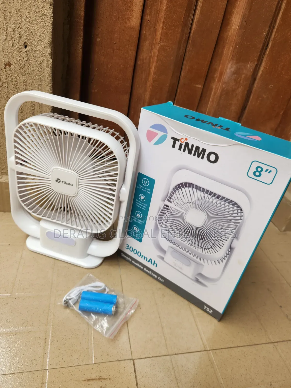TINMO T52 Portable Rechargeable Fan With LED Night Light