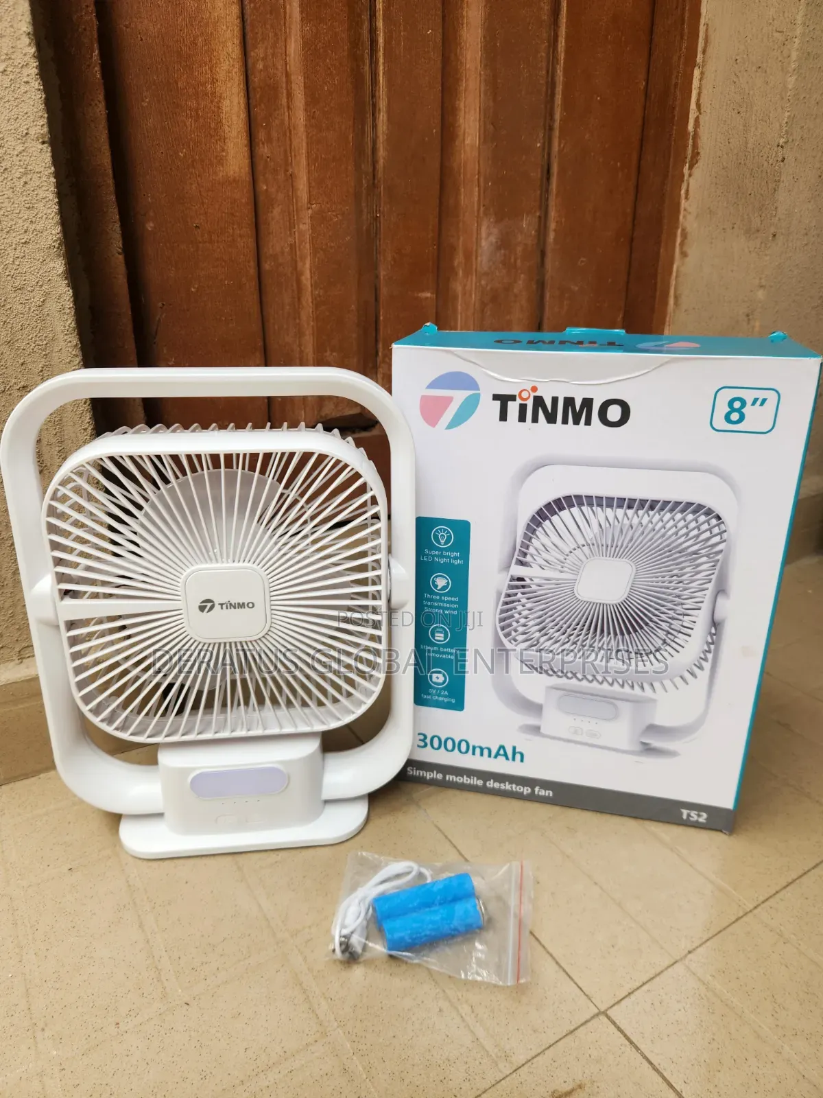 Tinmo T52 8" Rechargeable Fan _ Perfect for Home Office