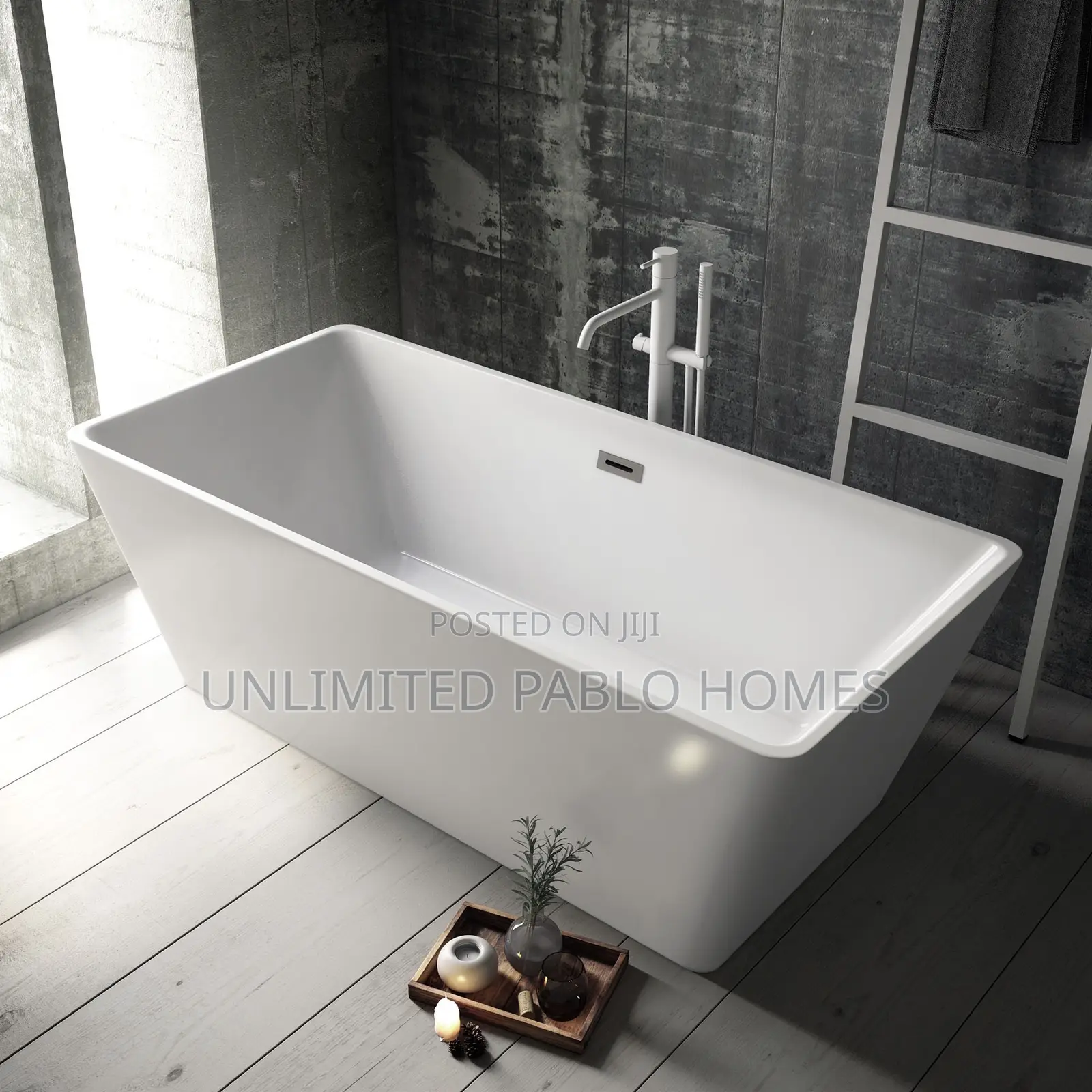 Free Standing Bathtub With Mixer and Tub