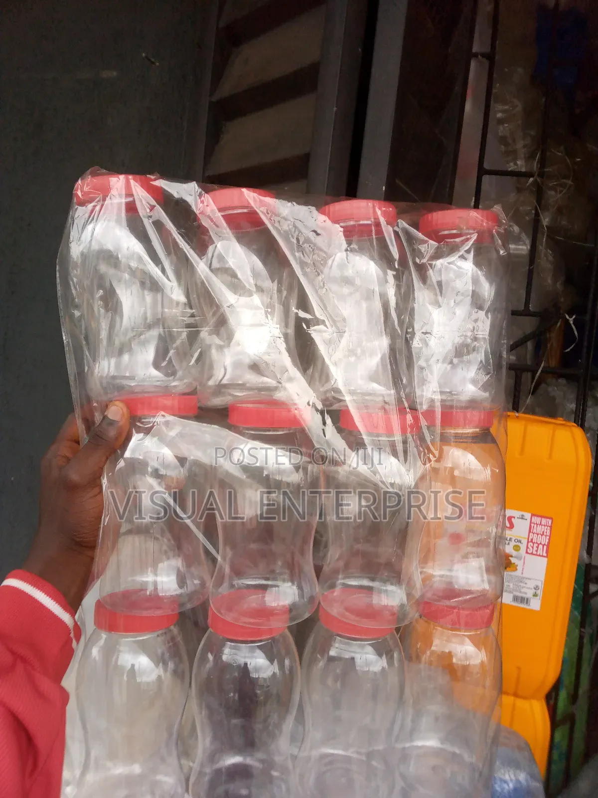 750l and 1 Litre Plastic Jar for Chin-Chin and Other Purposes.