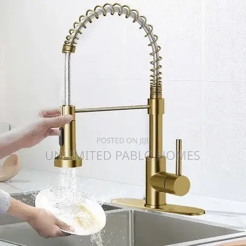Gold Kitchen Sink Mixer Tap, Quality Solid Brass
