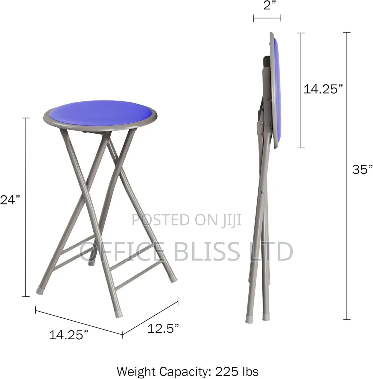 Modern Portable Foldable Metal Stool for Bedroom Kitchen