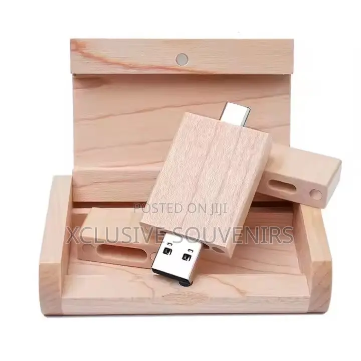 2 in 1 OTG USB Wooden Pendrive Type-C USB Flash Drive
