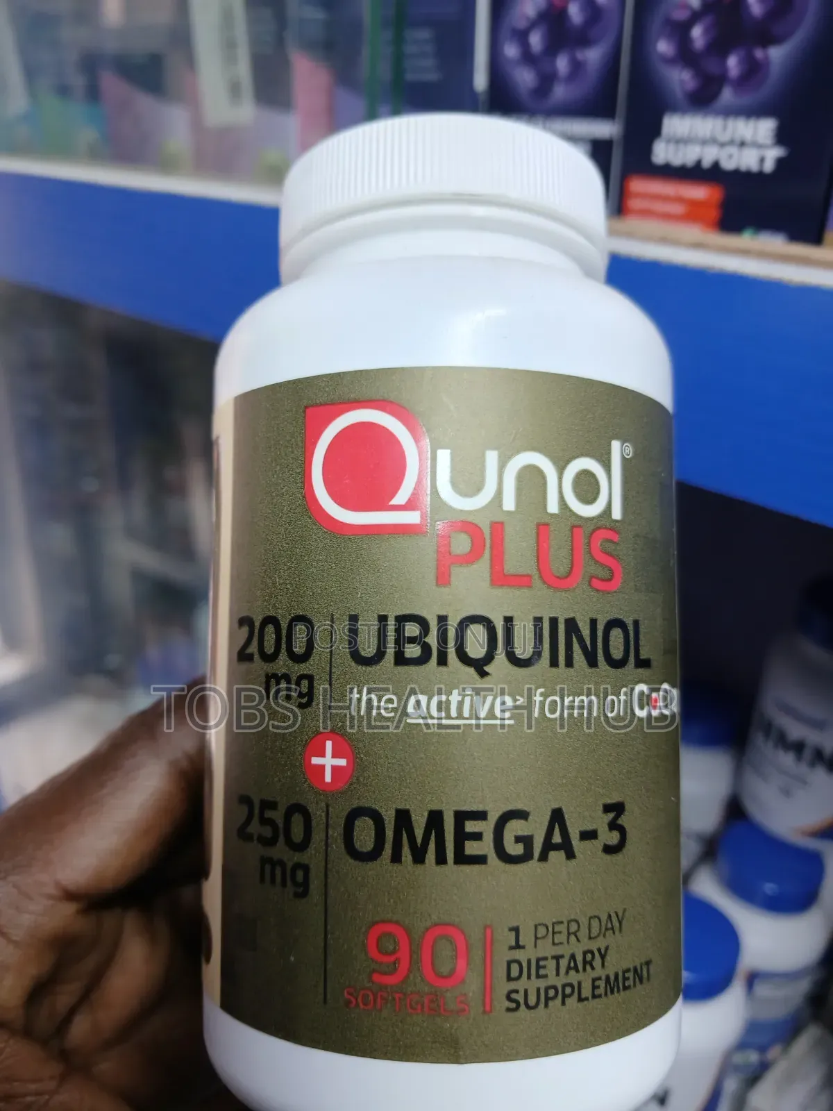 Qunol Plus Ubiquinol 200mg + Omega-3 250mg (90 Softgels)