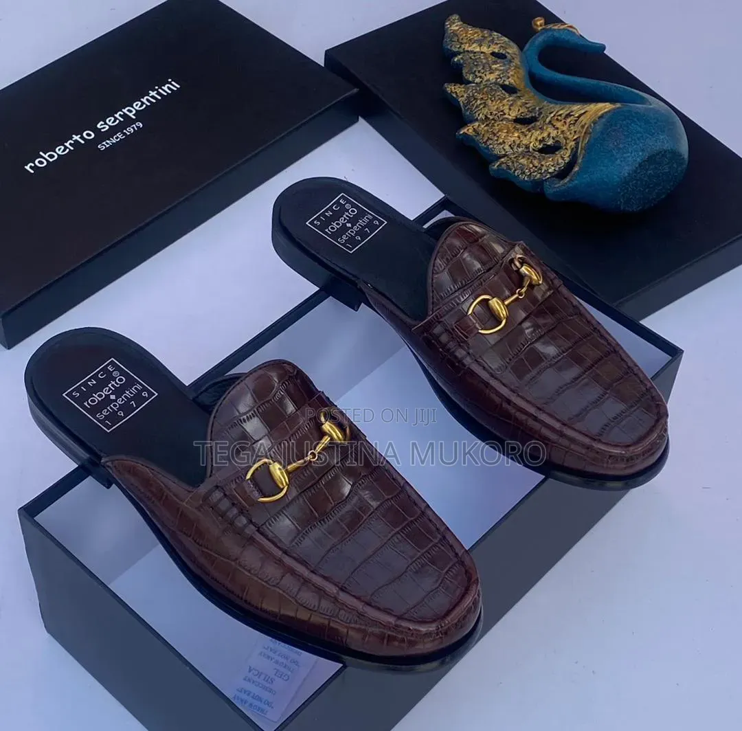 Luxury Roberto Serpentini Men's Half Shoes