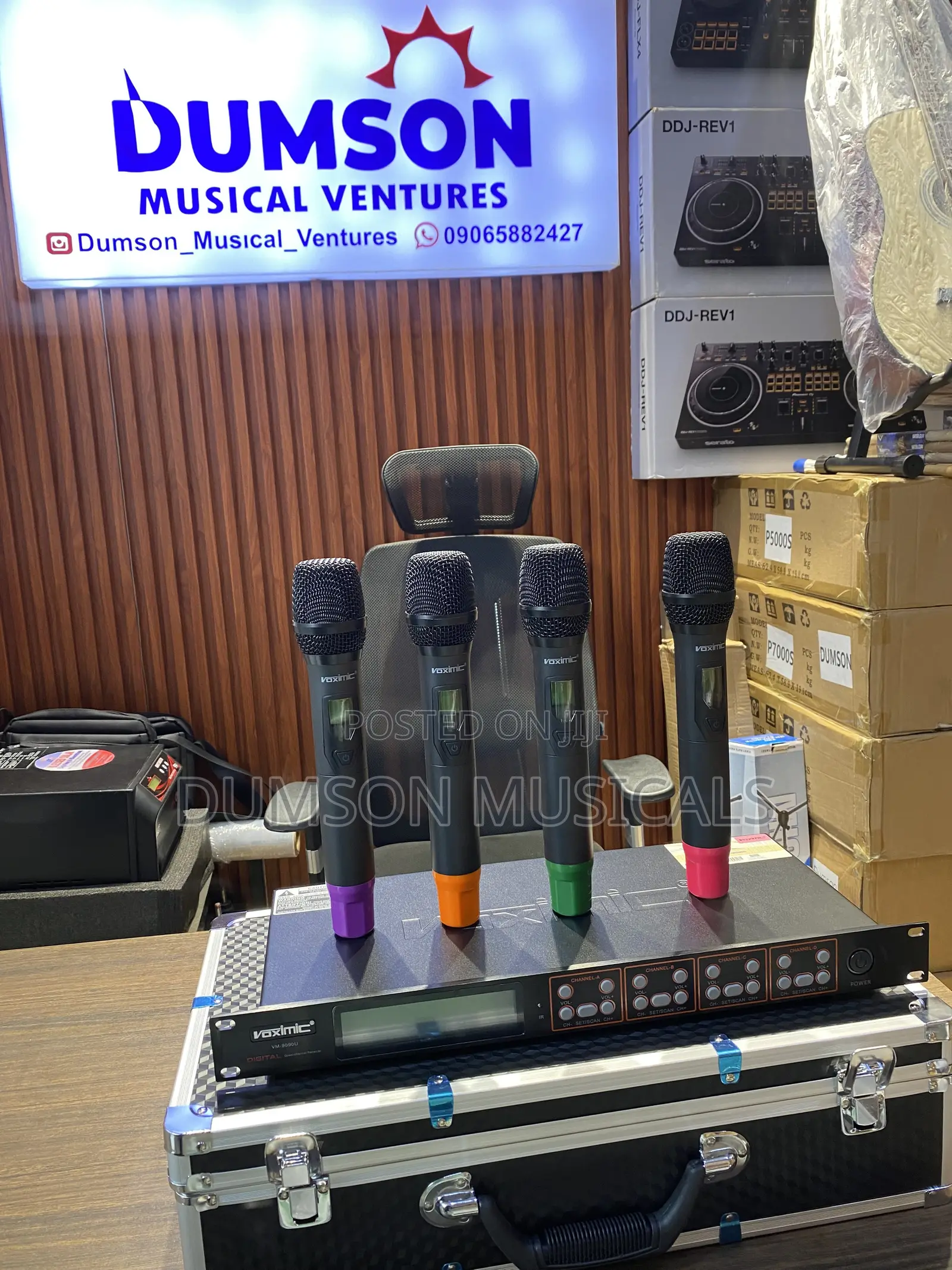 Voximic Vm-9090u 4in1 Professional Wireless Microphone System Uhf