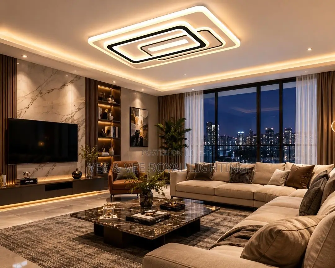 Luxury Big Led Square Line Light - For Living Room, Bedroom, Office