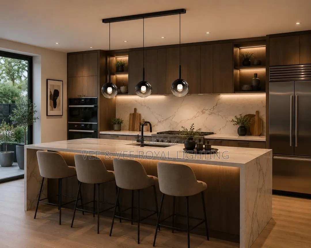 Luxury 3-Light Glass Chandelier – For Dining, Kitchen, Sit Outs, Cafes