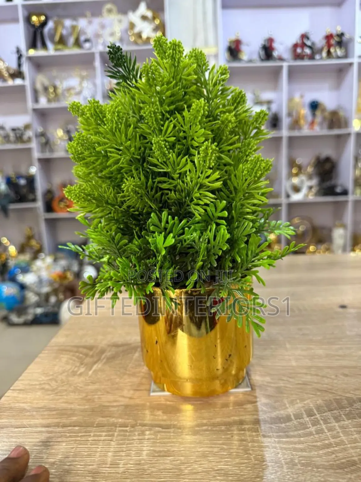 Decorative Golden Potted Flowers