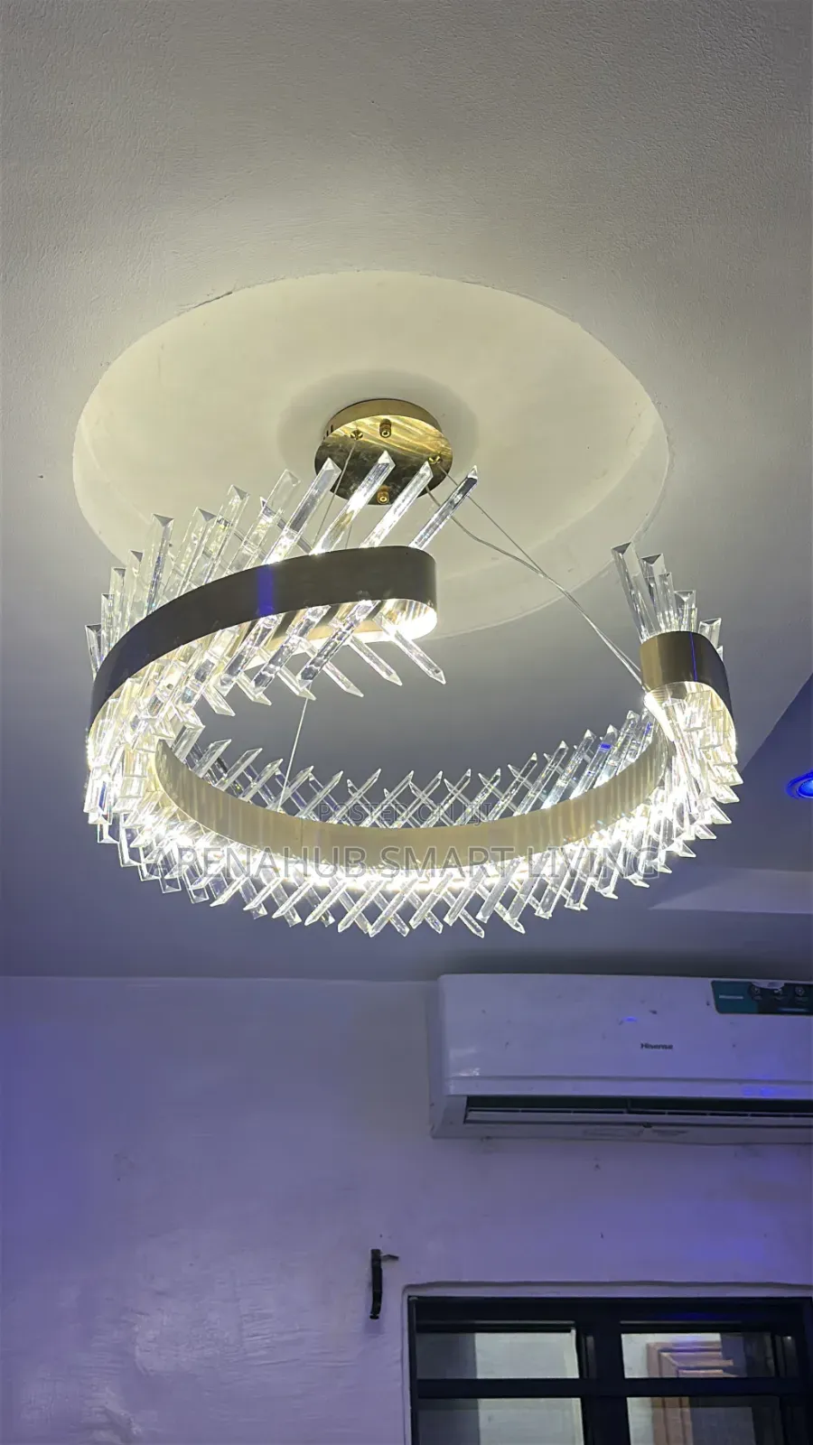 Modern Crystal Ring Chandelier | Luxury LED Ceiling Light