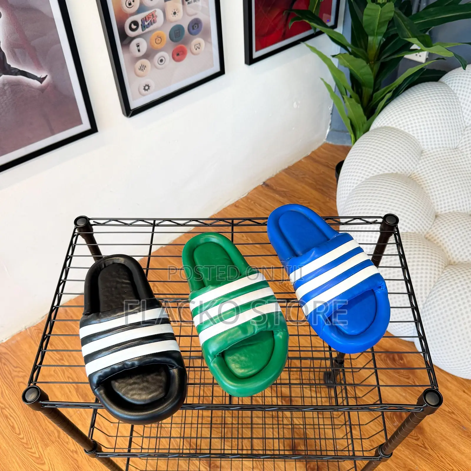 Original Adidas Adillete 24 Puffy Clothes Material Slides
