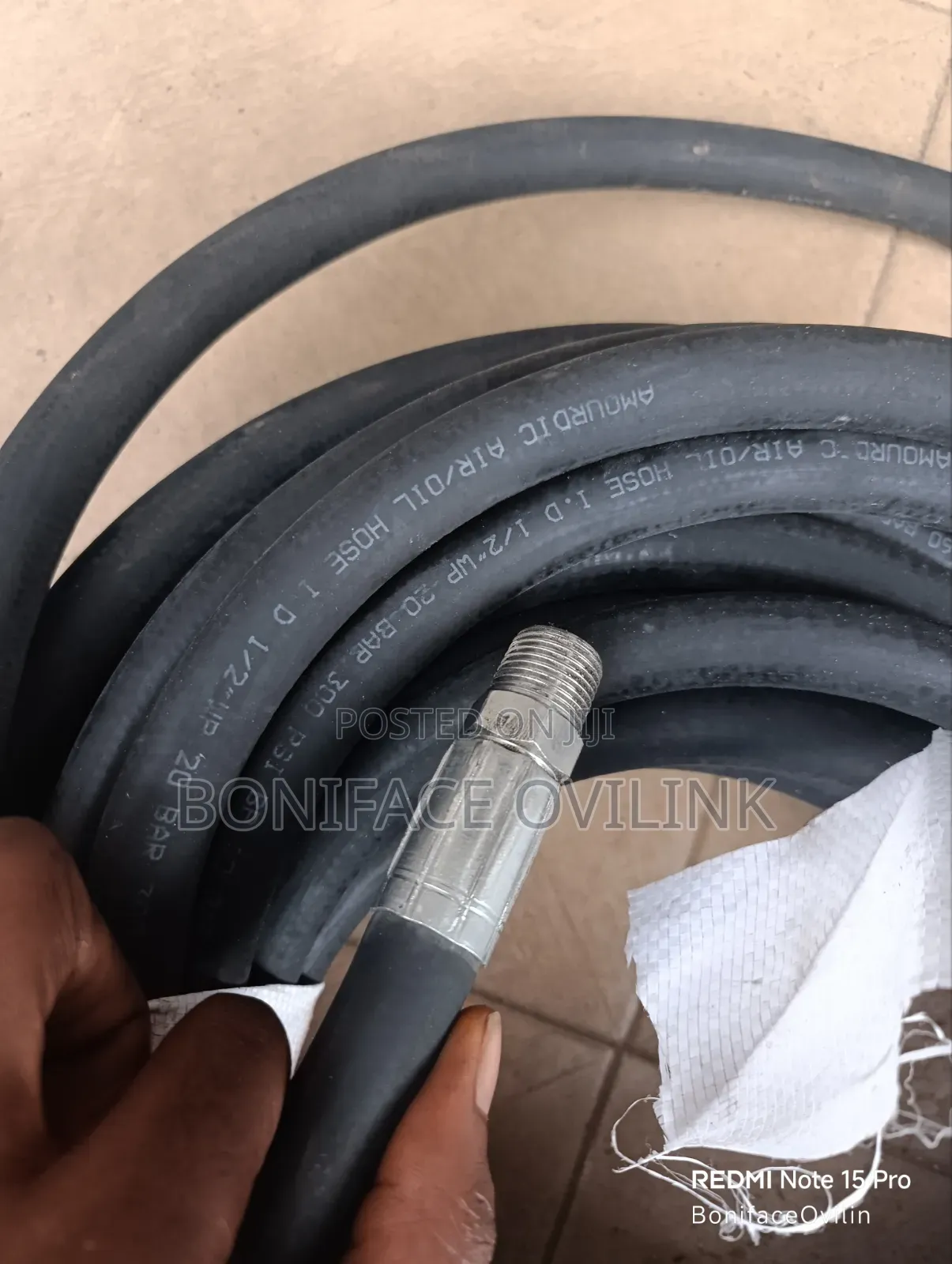 1⁄2-Inch×20 Meter Hose Rated 20bar/300psi With 1⁄2"NPT Thread Coupling