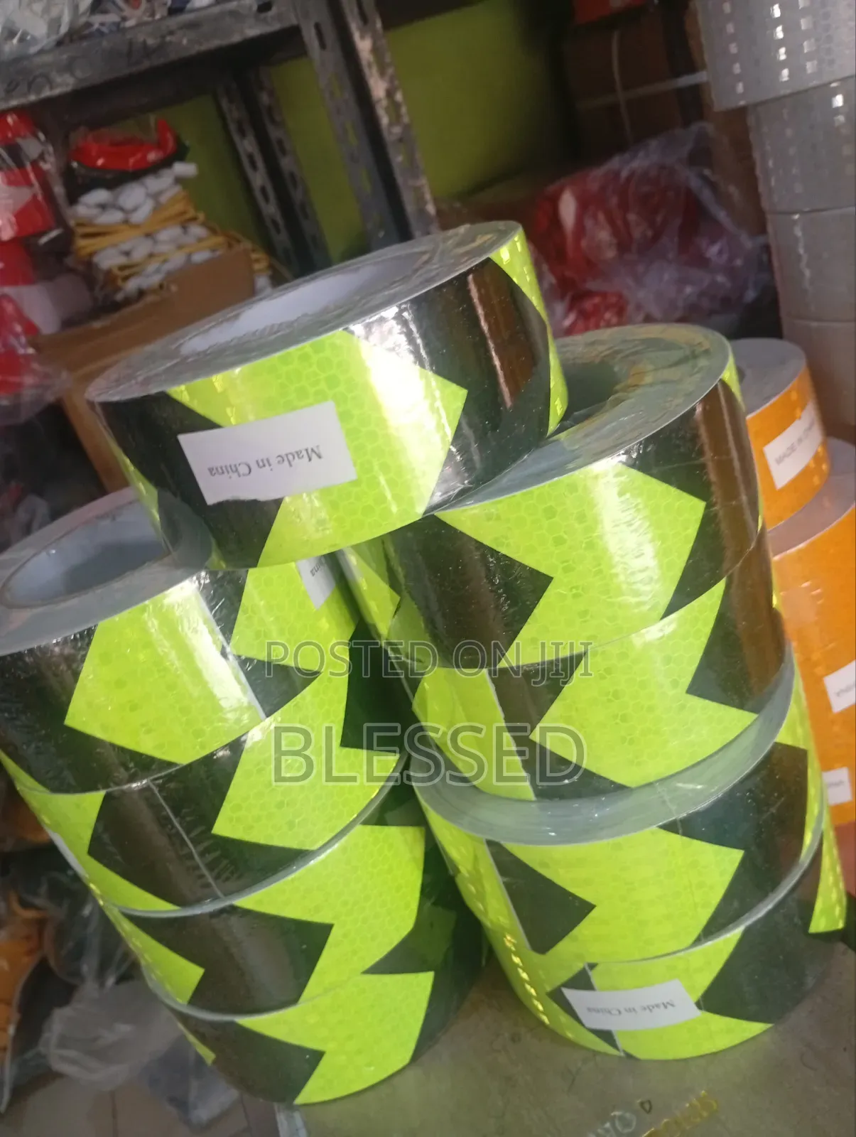 Reflective Tape or Fluorescent Tape Black and Green Colour