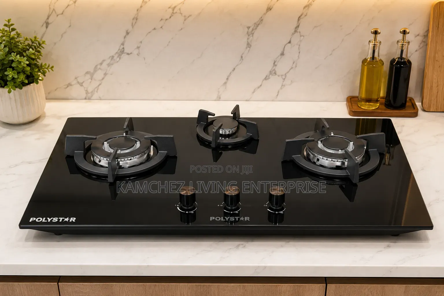 POLYSTAR 3-Burner Built-in Gas Hob – Elegant, Powerful Modern