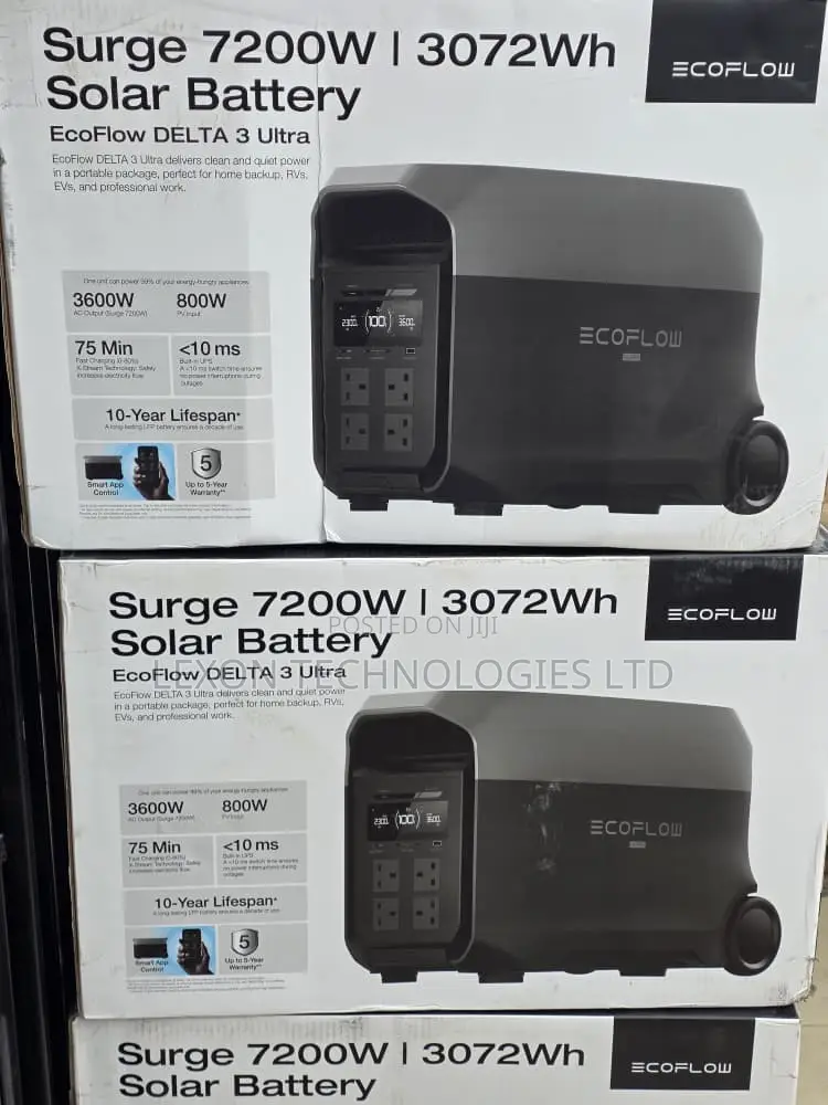EcoFlow DELTA 3 Ultra 3,072Wh Battery, 3600W Output