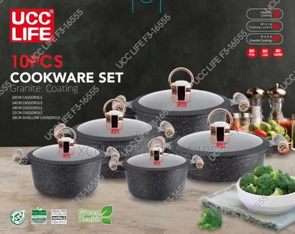 UCC LIFE Granite Coating Quality Induction Pot (Gray Cream Colour)