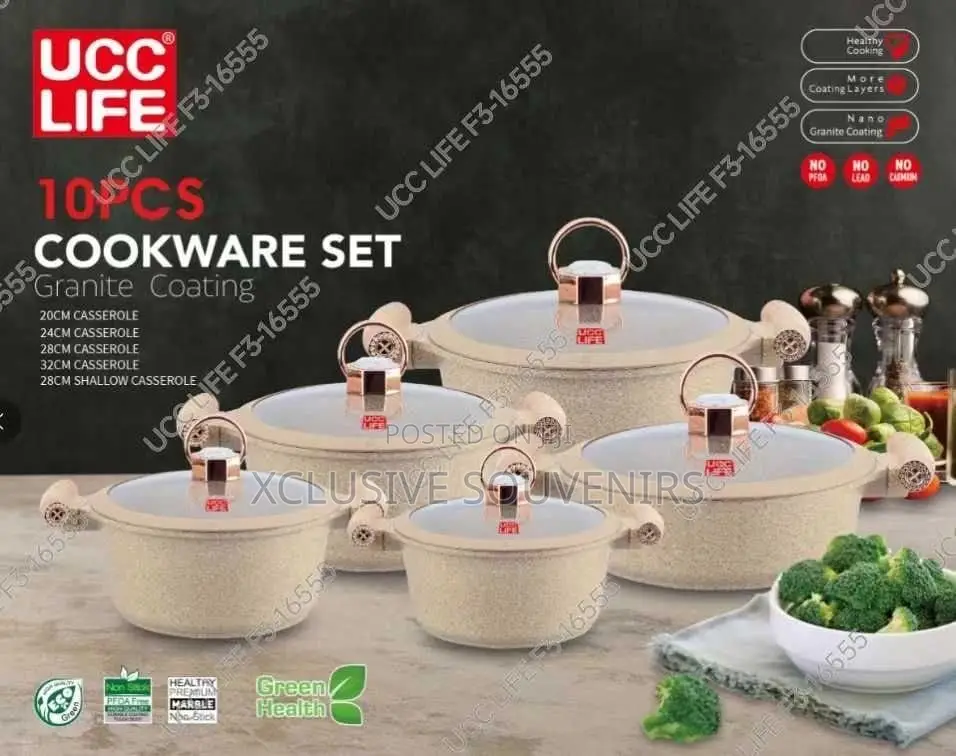 UCC LIFE Granite Coating Quality Induction Pot (Gray Cream Colour)