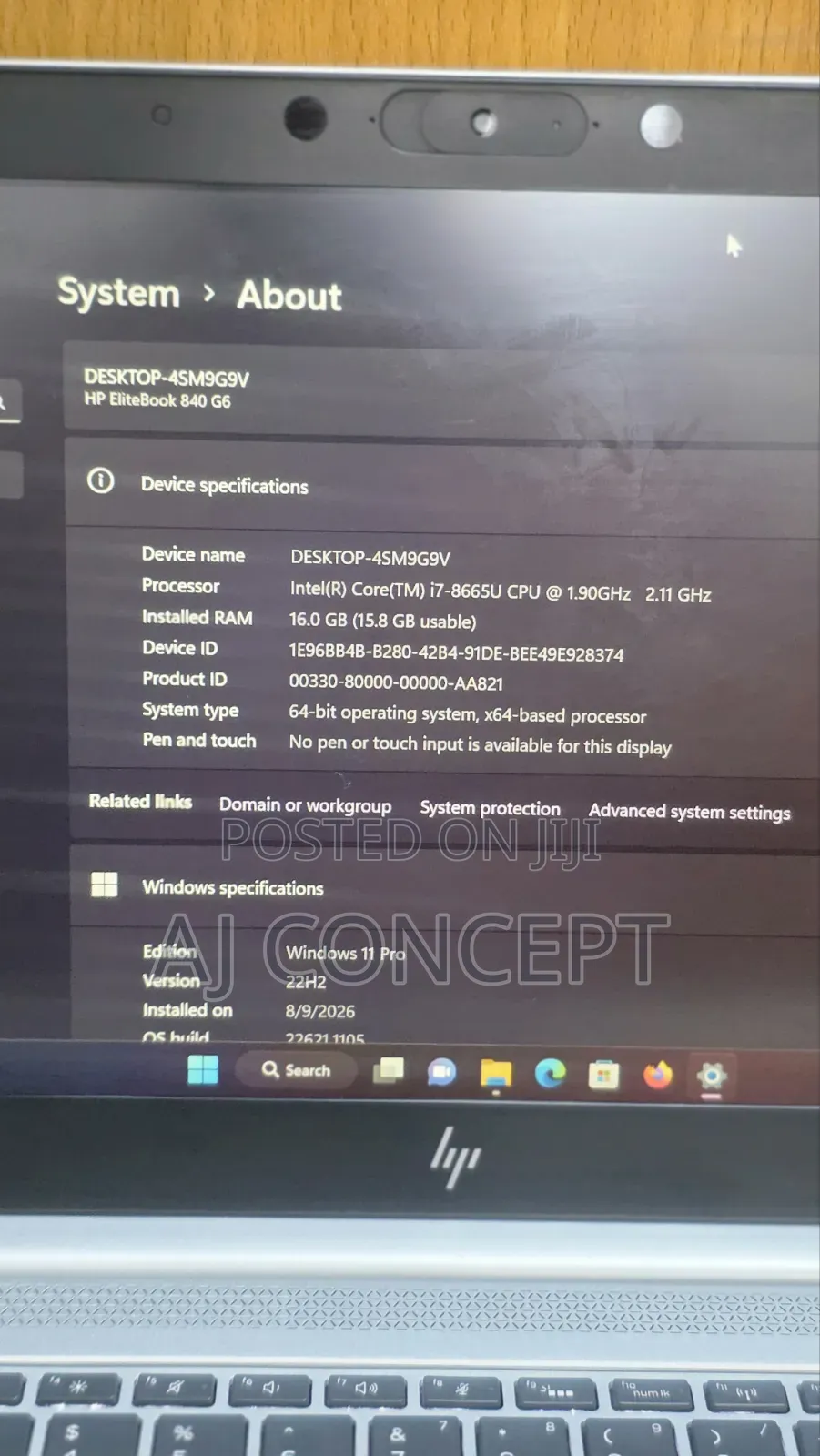 Laptop HP EliteBook 840 G6 16GB Intel Core i7 SSD 512GB