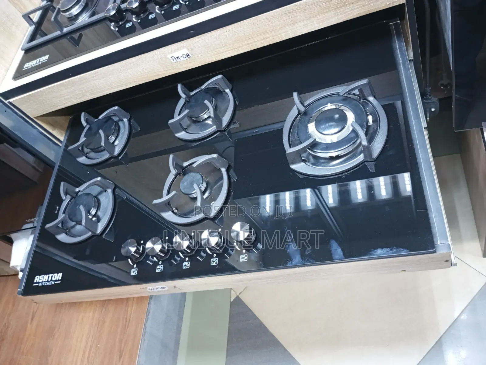 86cm Ashton Kitchen Glass 5 Burner Gas Cooker