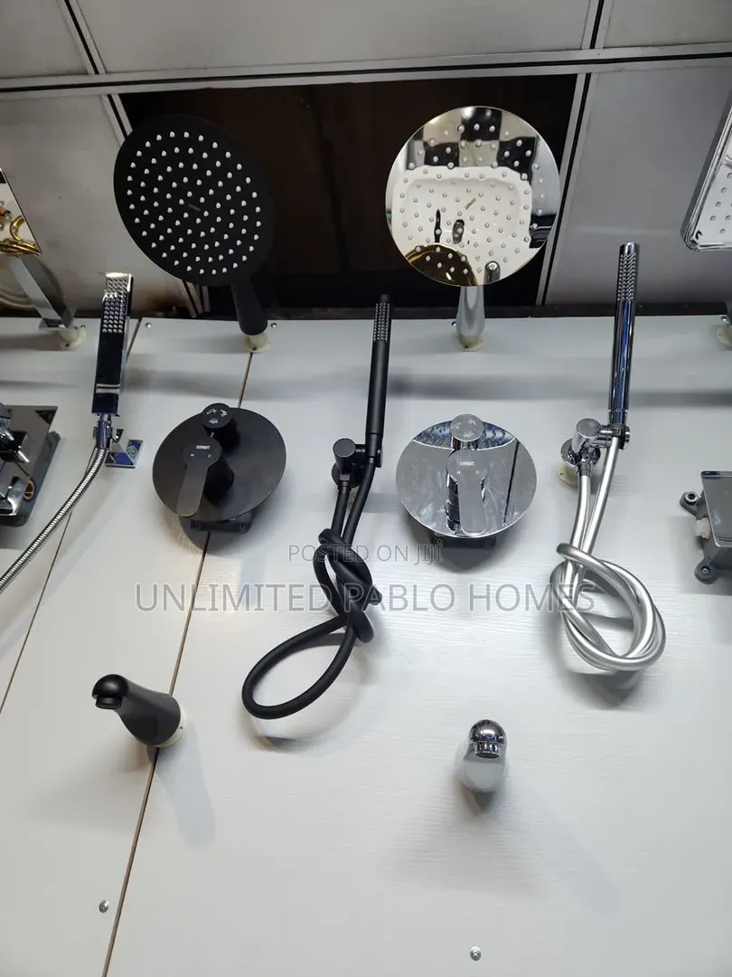 Executive Matte Black 3 Ways Condict Shower Set