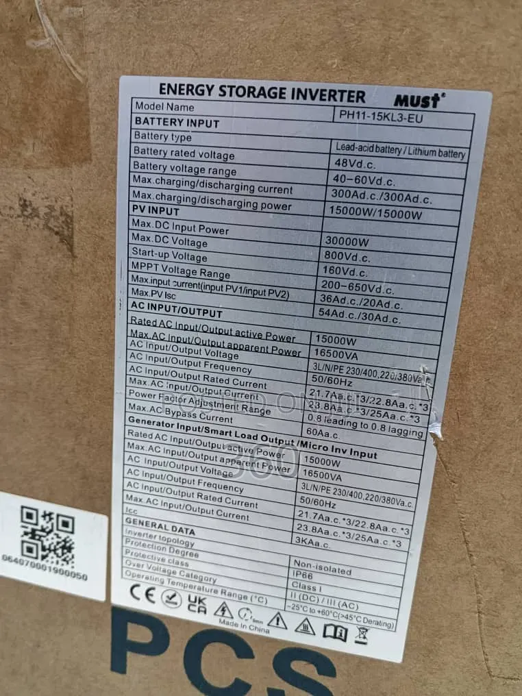 Must 15kw 3phase EU Ip65 Inverter